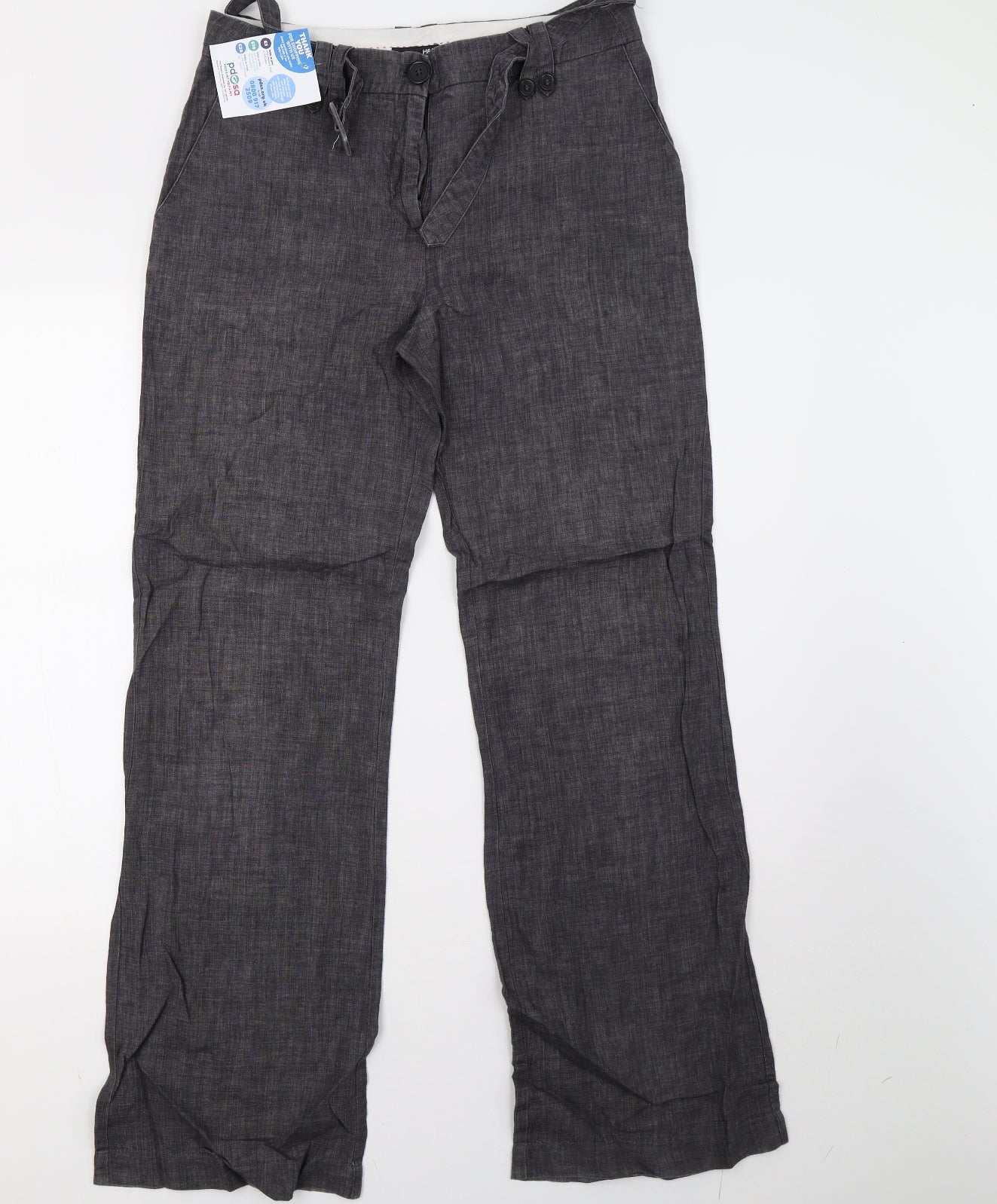 H&M Womens Grey   Trousers  Size 12 L32 in