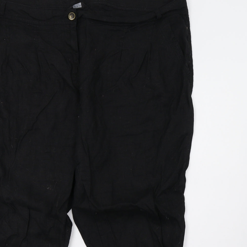George Womens Black   Trousers  Size 20 L28 in