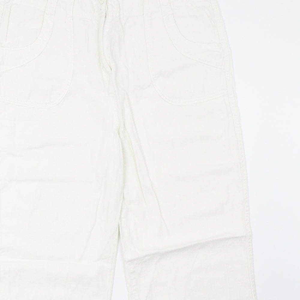 Preworn Womens White   Trousers  Size 16 L32 in