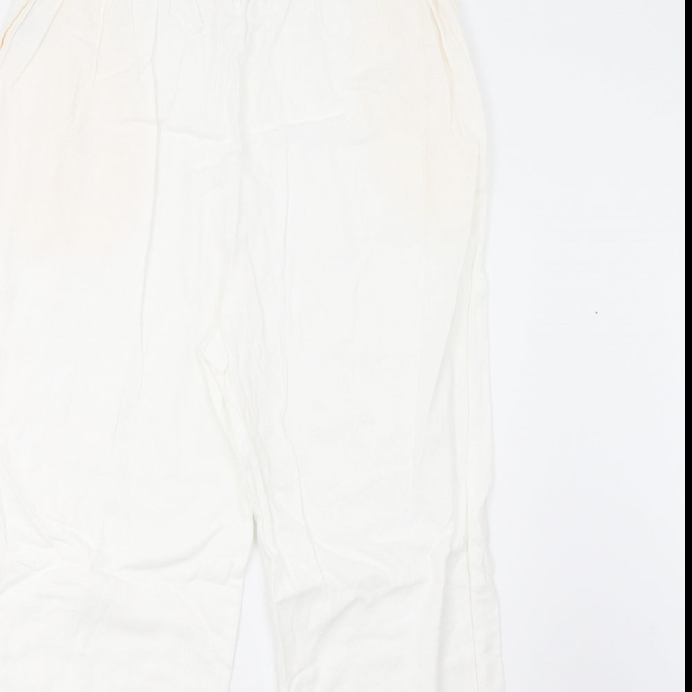 masimo dutti Womens White   Trousers  Size 10 L32 in