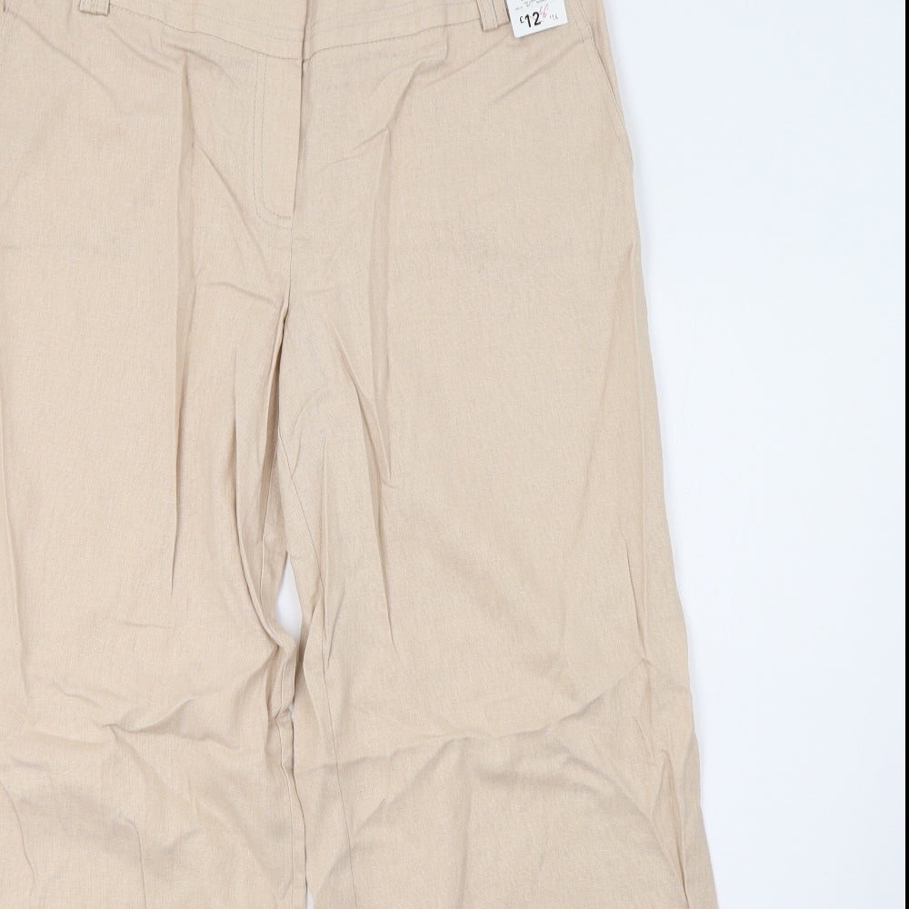 F&F Womens Beige   Trousers  Size 14 L31 in