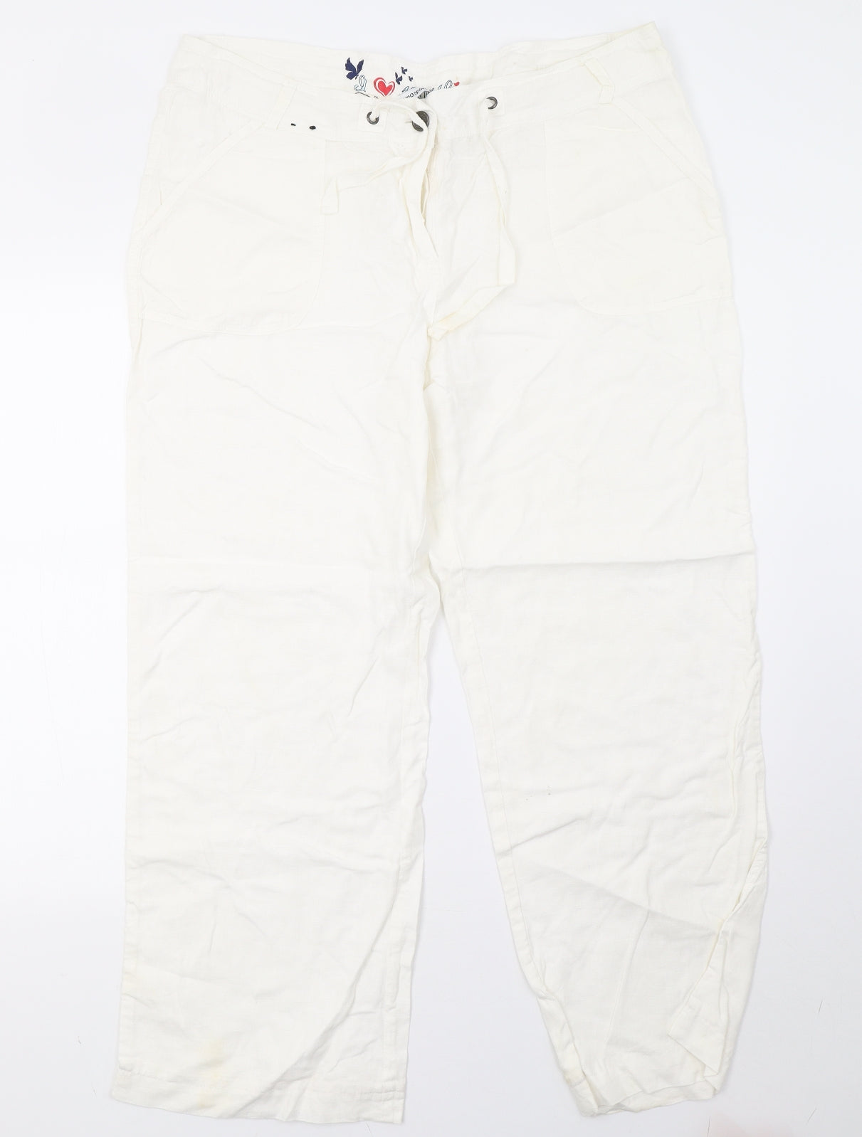 Primark Womens White   Trousers  Size 16 L29 in