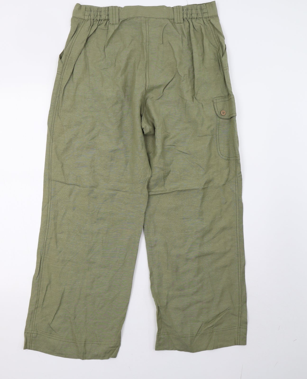 Casual Comfort Womens Green   Trousers  Size 14 L28 in