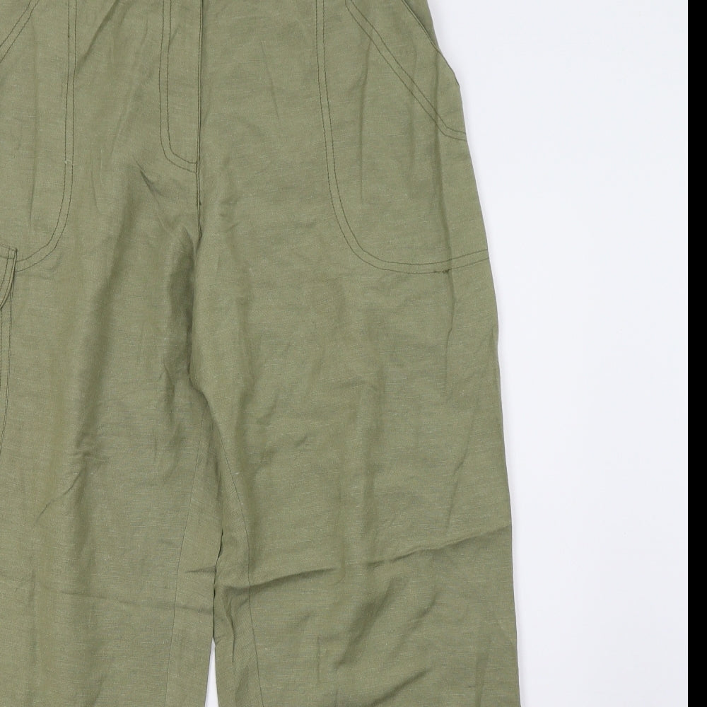 Casual Comfort Womens Green   Trousers  Size 14 L28 in