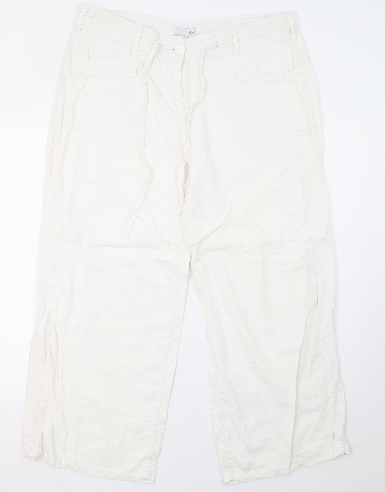 NEXT Womens White   Trousers  Size 16 L29 in