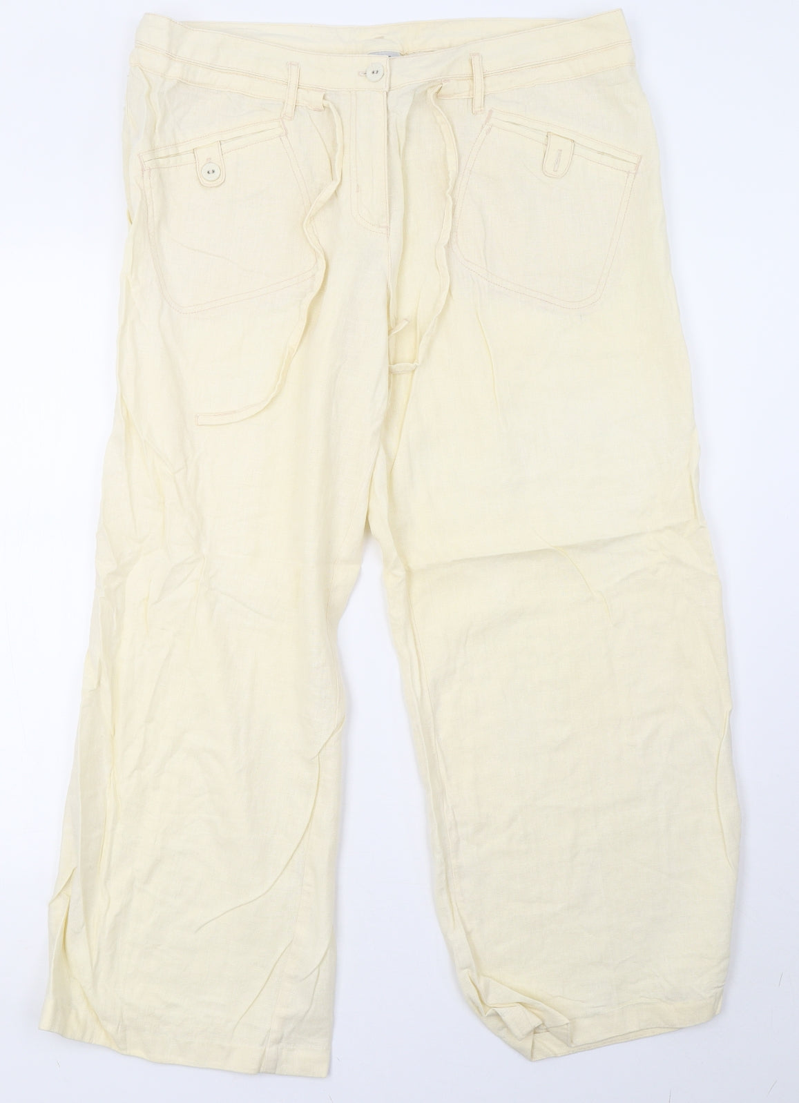 NEXT Womens Yellow   Trousers  Size 16 L28 in