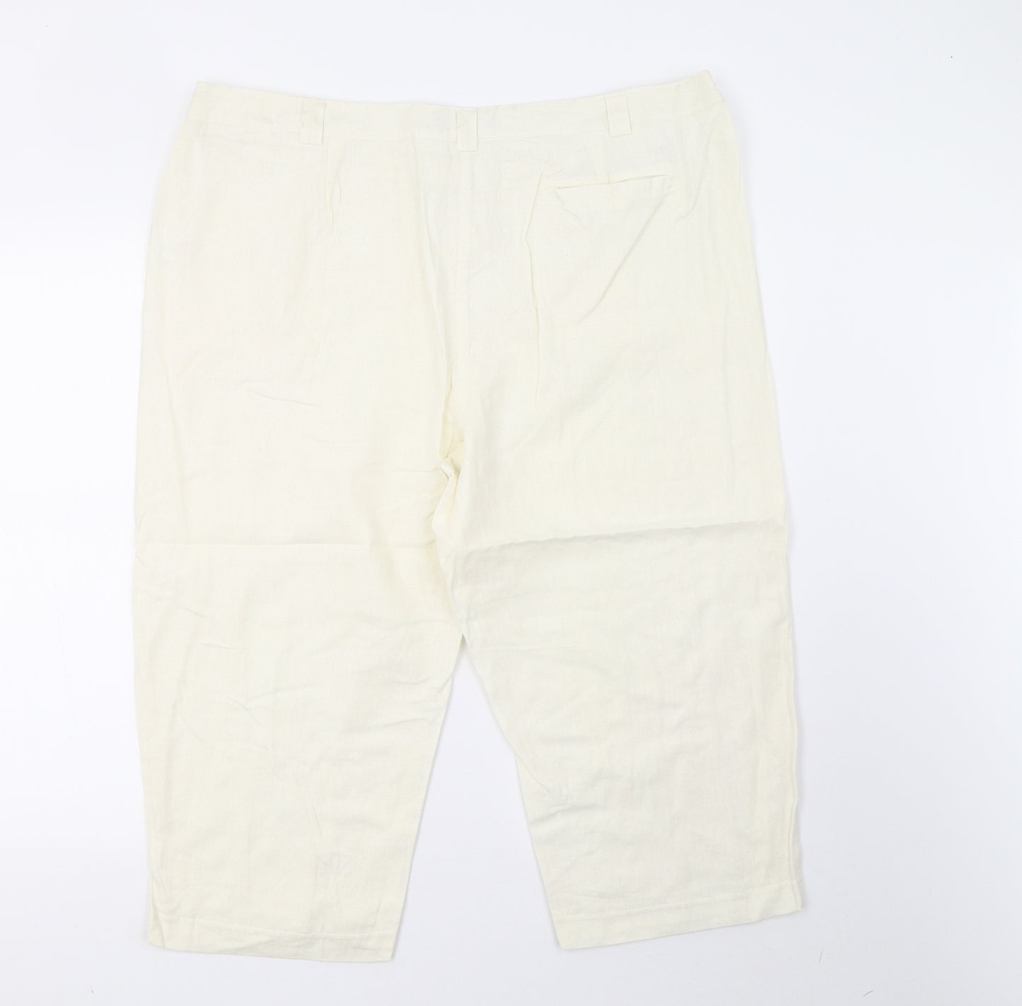 david emanuel Womens White   Cropped Trousers Size 20 L21 in