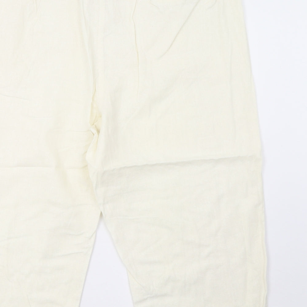 david emanuel Womens White   Cropped Trousers Size 20 L21 in