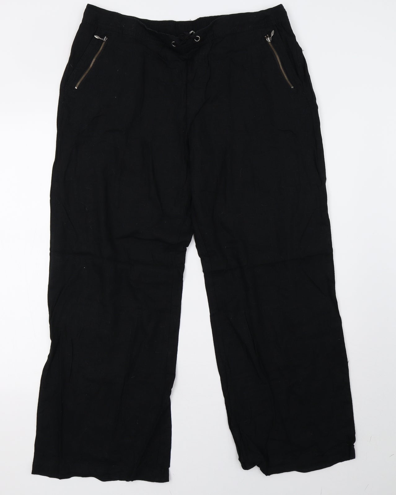 Sainsburys Womens Black   Trousers  Size 16 L28 in