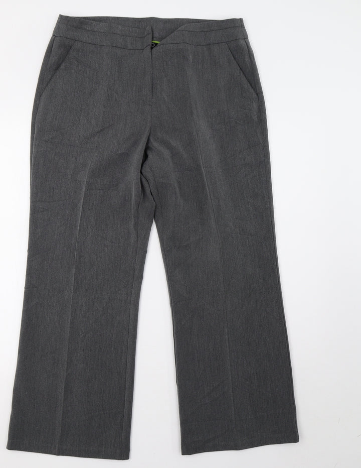 BM Womens Grey Trousers Size 14 L29 in