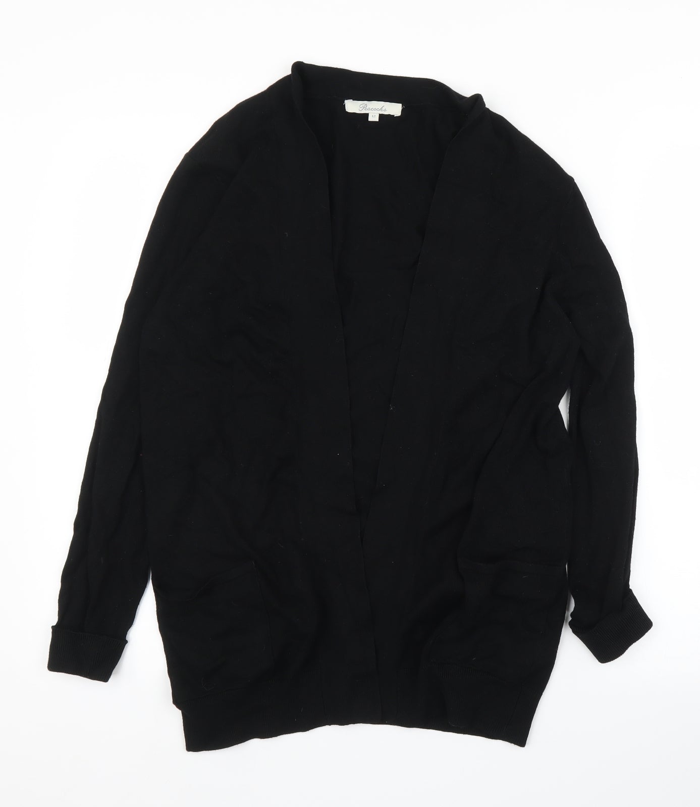 Peacocks Womens Black   Cardigan Jumper Size 12