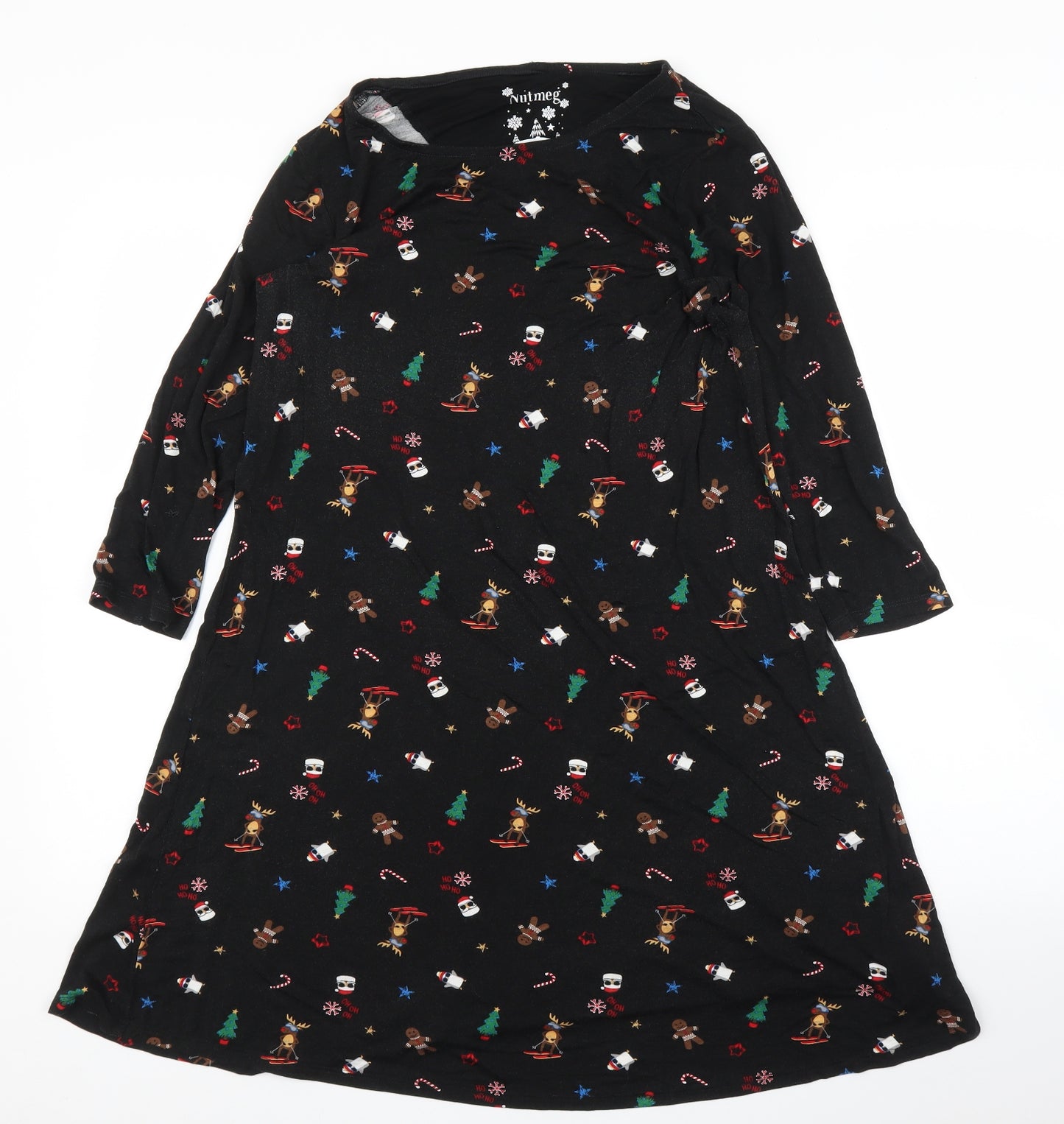 Nutmeg Womens Black   Fit & Flare  Size 10  - Christmas