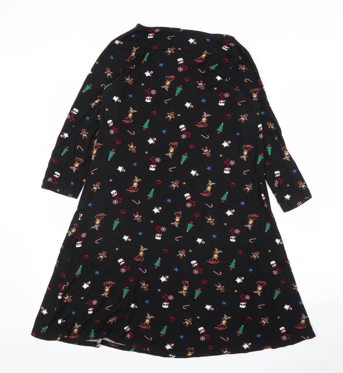 Nutmeg Womens Black   Fit & Flare  Size 10  - Christmas