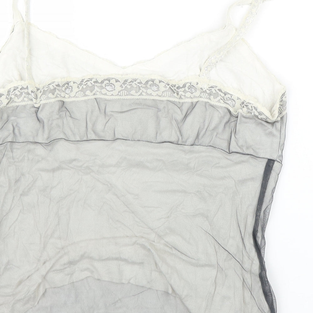 George Womens Silver Floral  Camisole Blouse Size 10