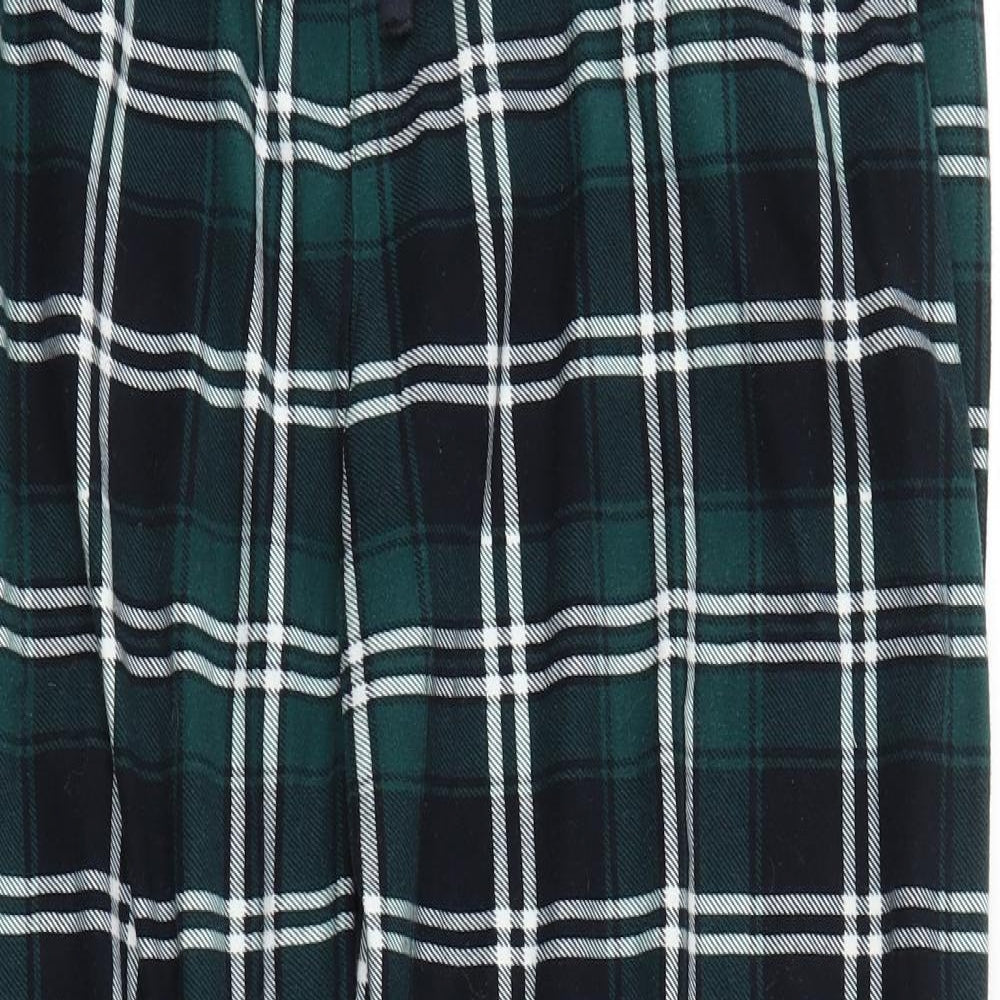 F&F Mens Green Plaid   Pyjama Pants Size M