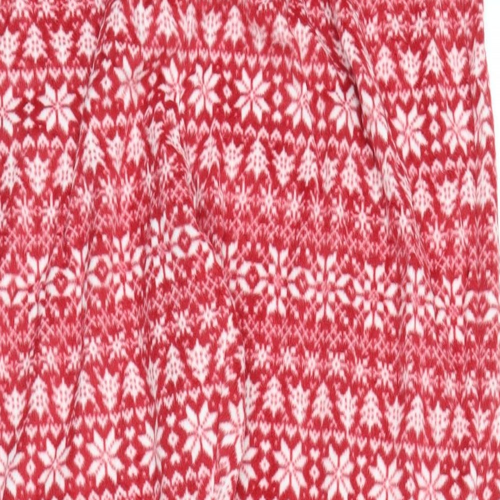 M&S Womens Red Fair Isle  Capri Pyjama Pants Size 18