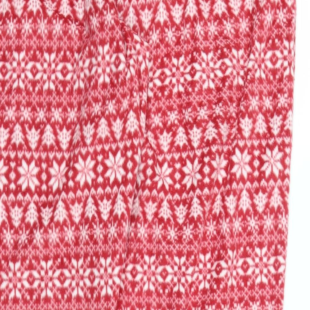 M&S Womens Red Fair Isle  Capri Pyjama Pants Size 18