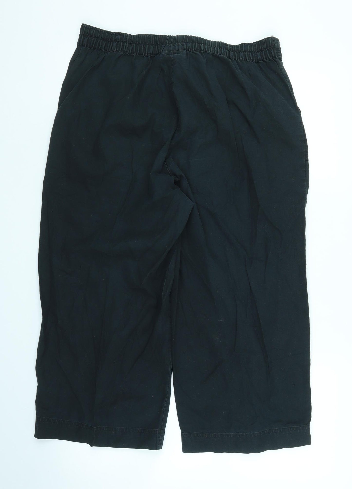 BHS Womens Black   Capri Trousers Size 16 L20 in