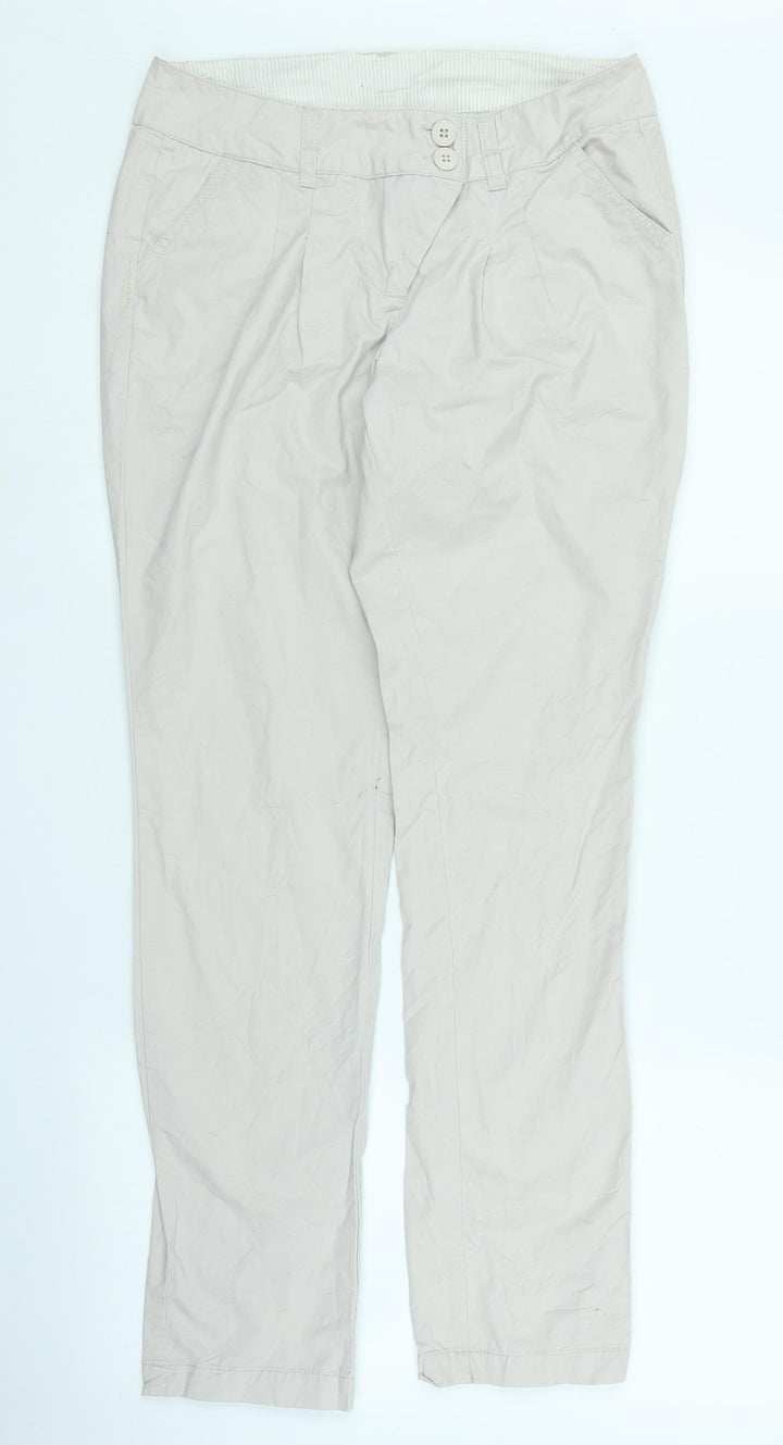 Dorothy Perkins Womens Beige Trousers Size 8 L28 in