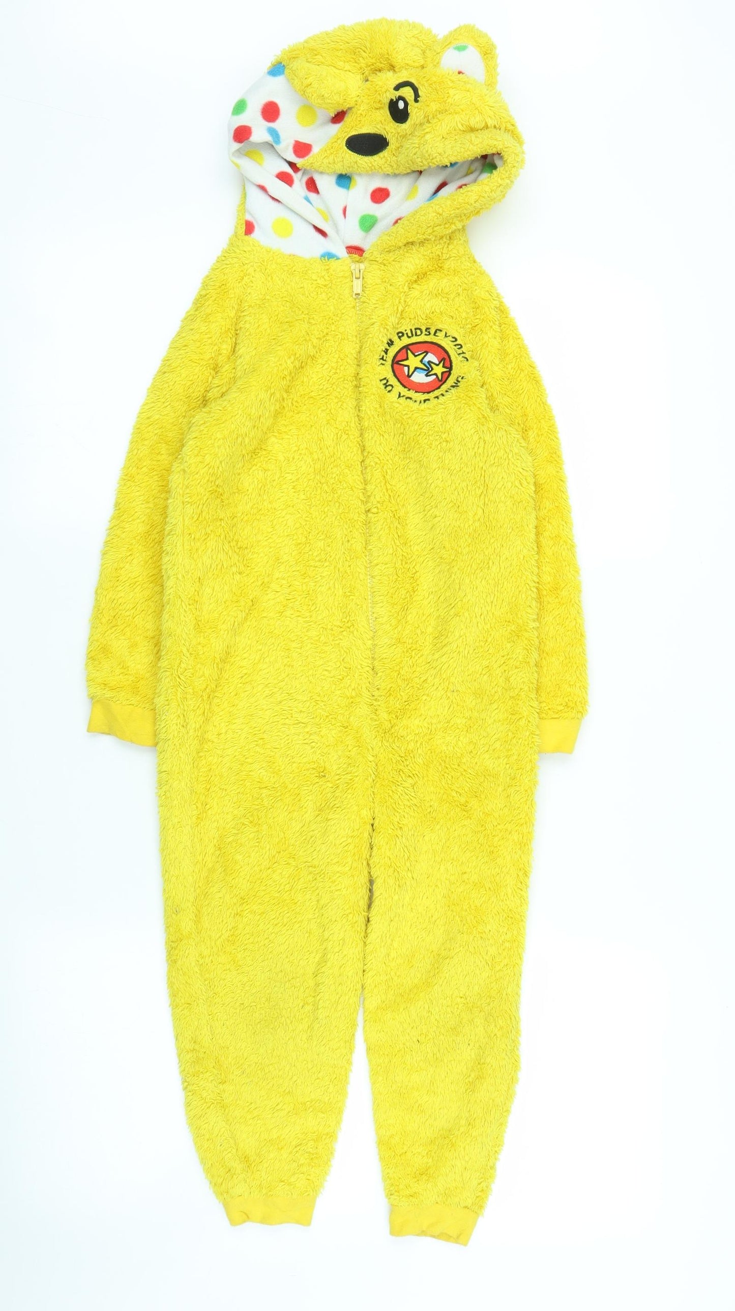 George Girls Yellow Solid  Capri One Piece Size 5 Years  - Pudsey Bear