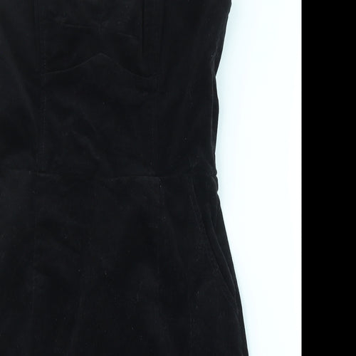 H&M Womens Black  Corduroy A-Line  Size 8