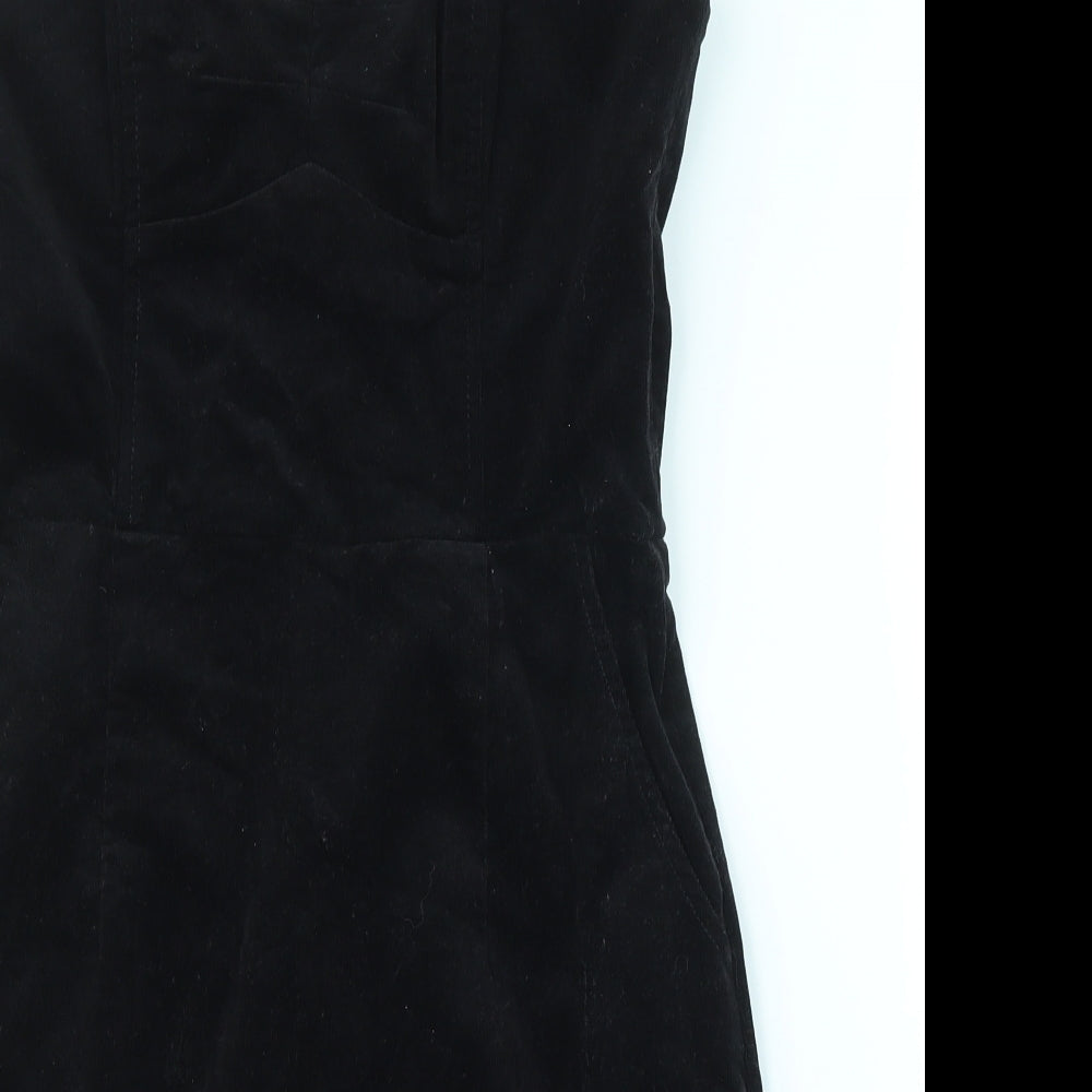 H&M Womens Black  Corduroy A-Line  Size 8