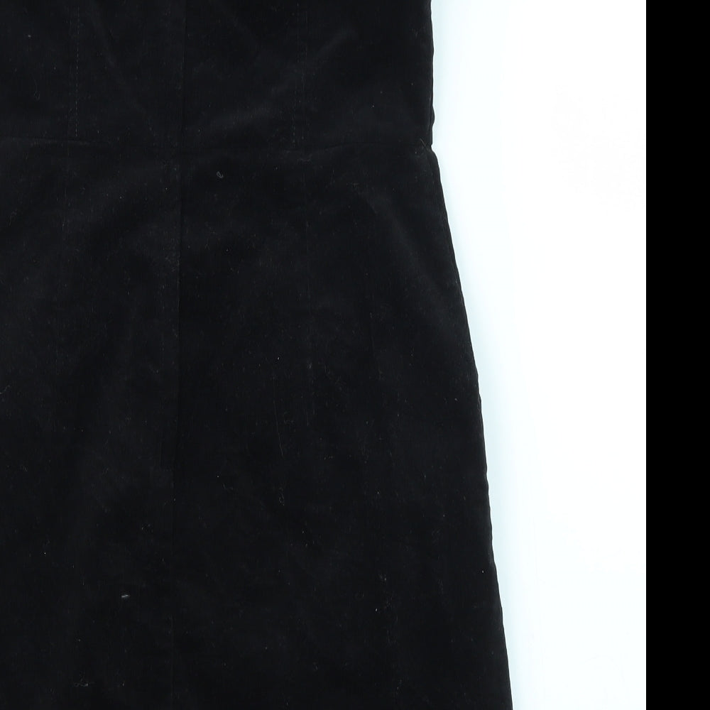 H&M Womens Black  Corduroy A-Line  Size 8
