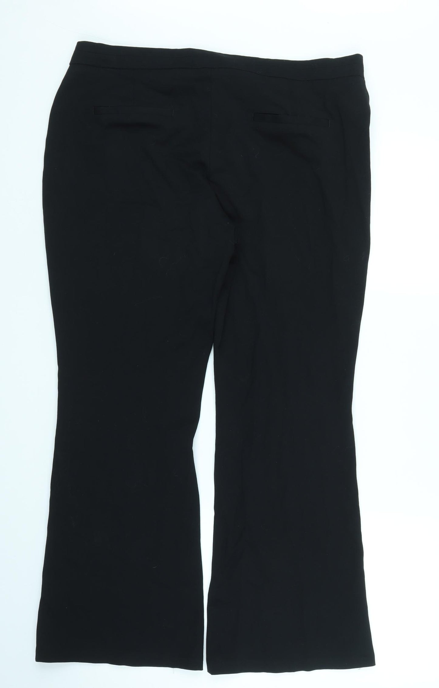 M&S Womens Black   Trousers  Size 16 L27 in