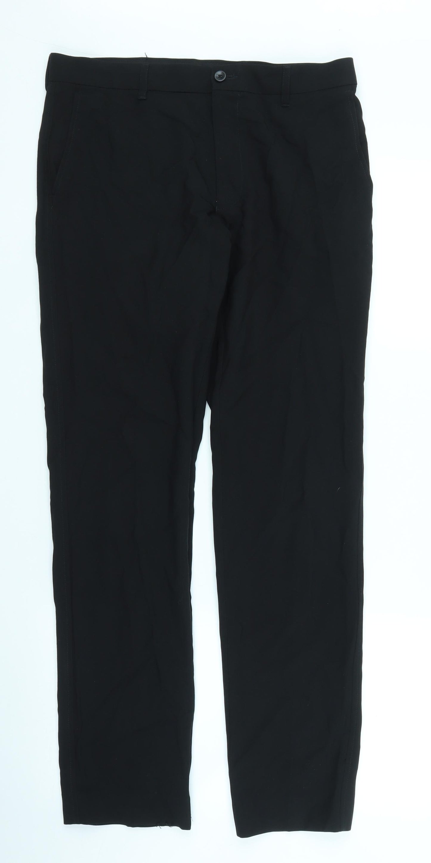 M&S Mens Black   Trousers  Size 30 in L31 in