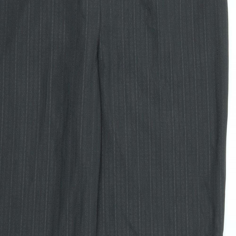 TU Womens Grey Striped  Trousers  Size 14 L30 in