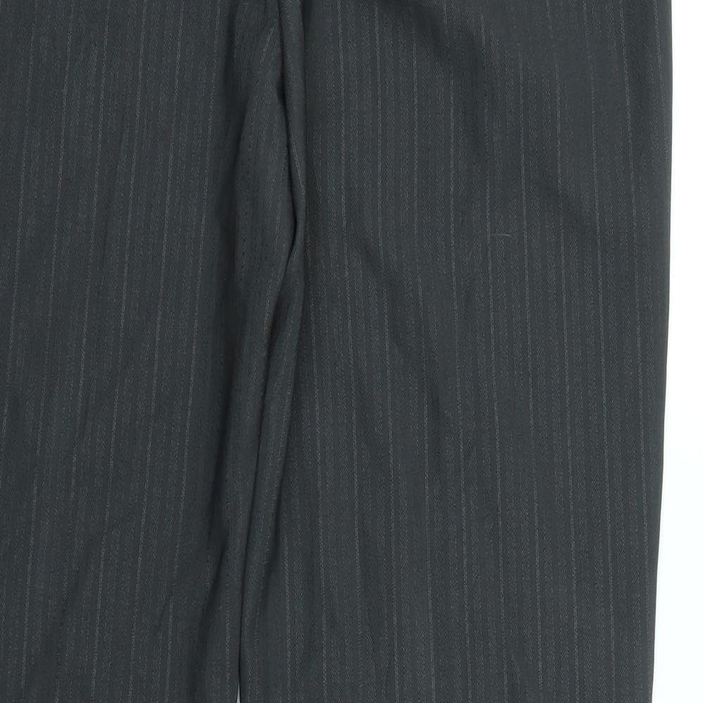 TU Womens Grey Striped  Trousers  Size 14 L30 in