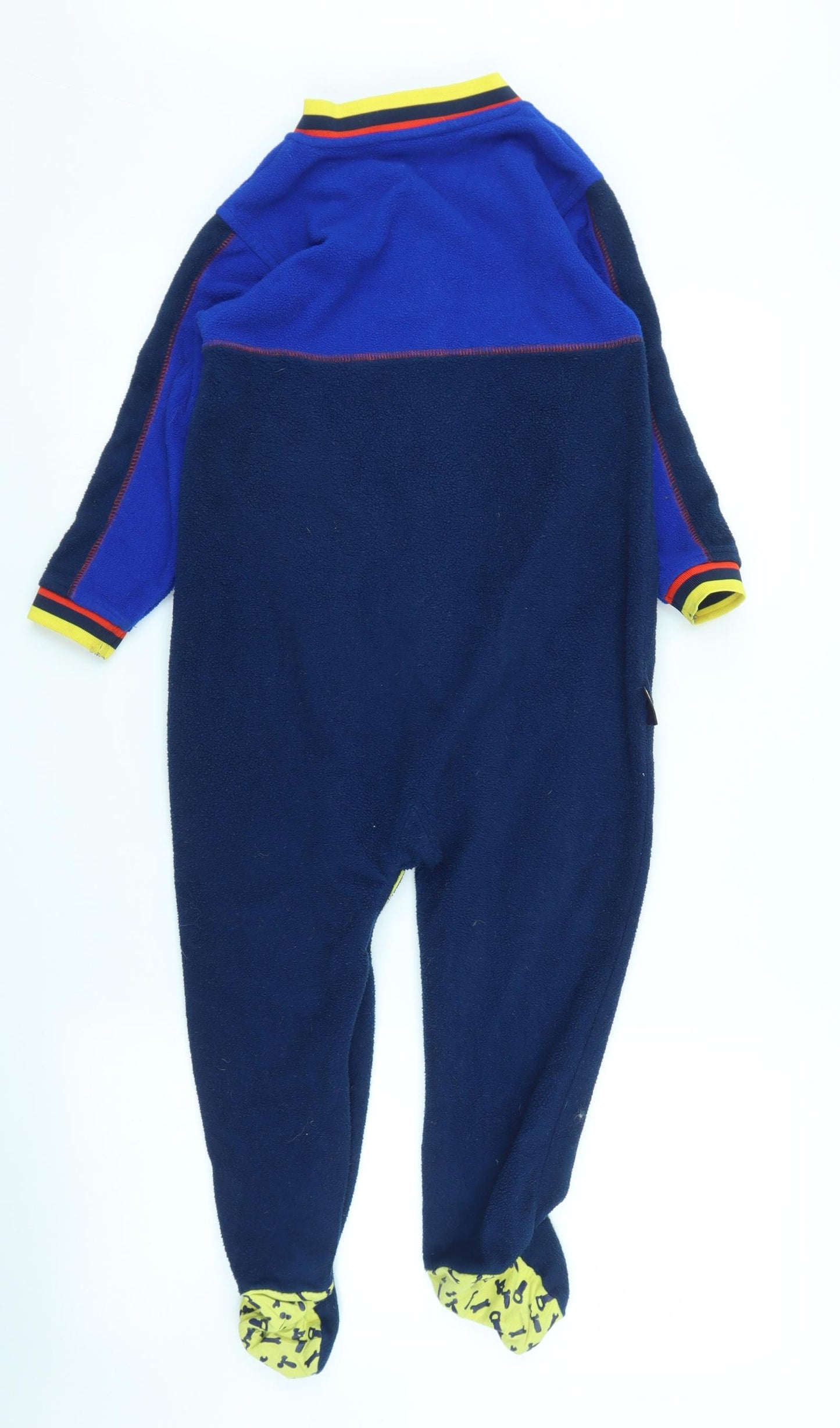 St Bernard Boys Blue Solid Fleece  One Piece Size 5-6 Years  - Bob the Builder