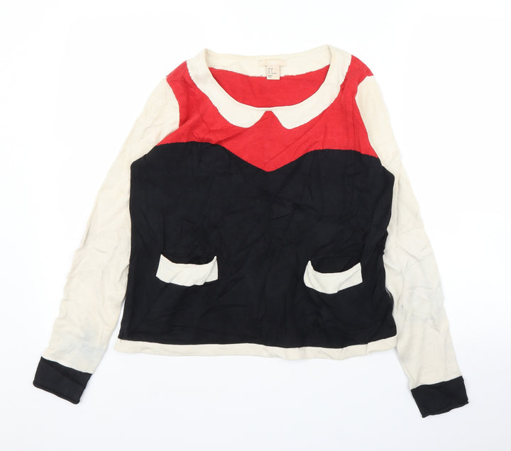 H&M Womens Black   Pullover Jumper Size 10