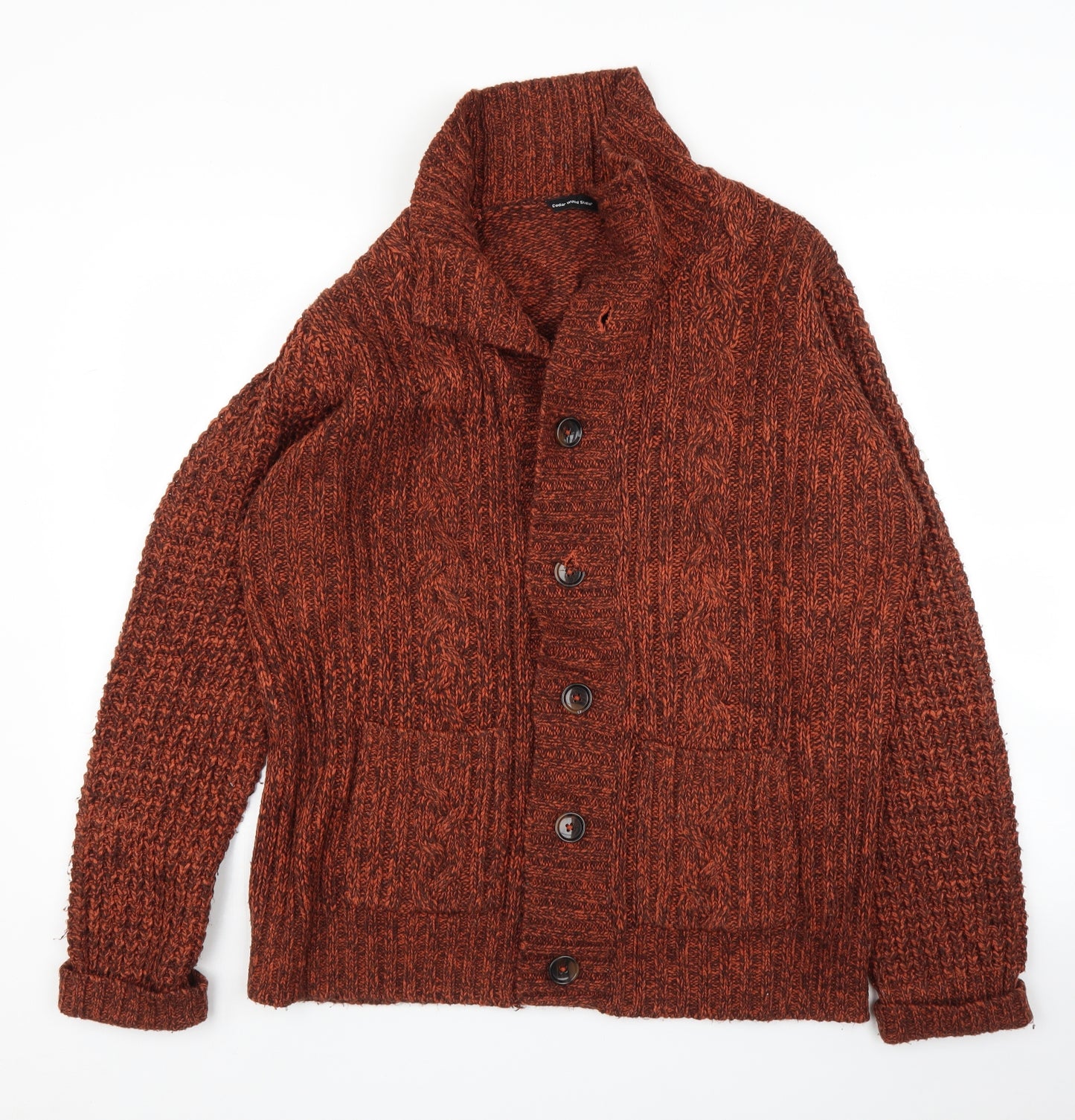 Primark Mens Orange   Cardigan Jumper Size XL