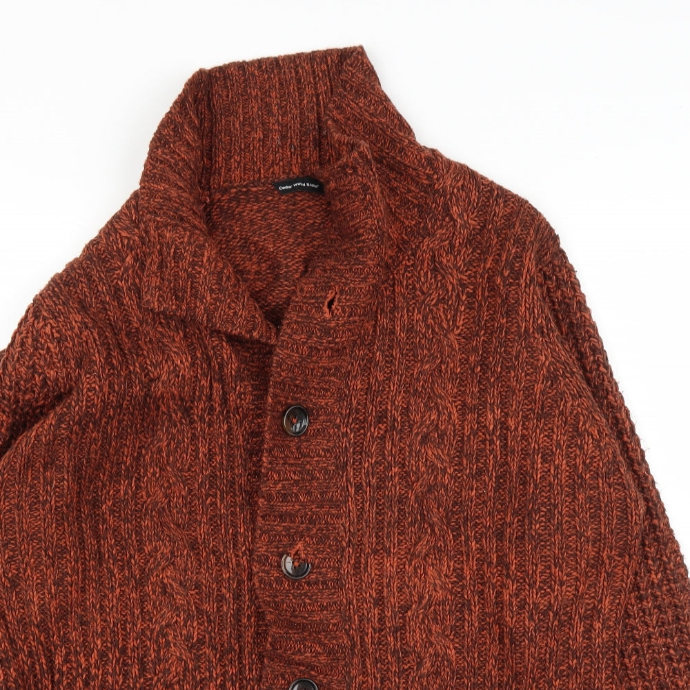 Primark Mens Orange   Cardigan Jumper Size XL