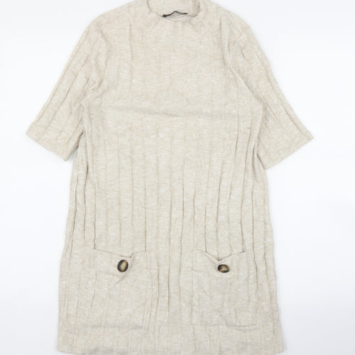 F&F Womens Beige   Tunic Jumper Size 10