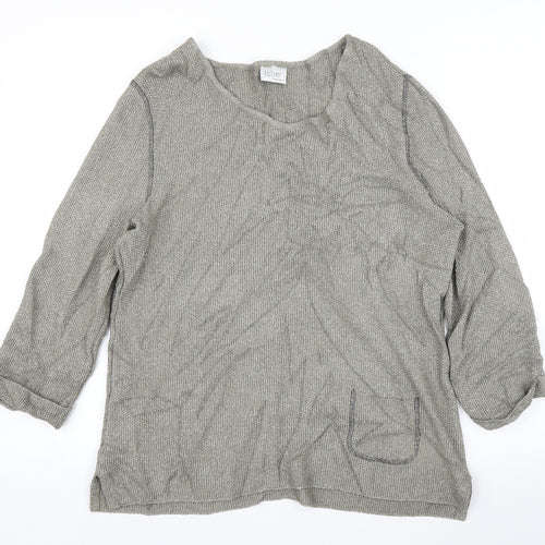 Faber Womens Grey   Basic Blouse Size 14