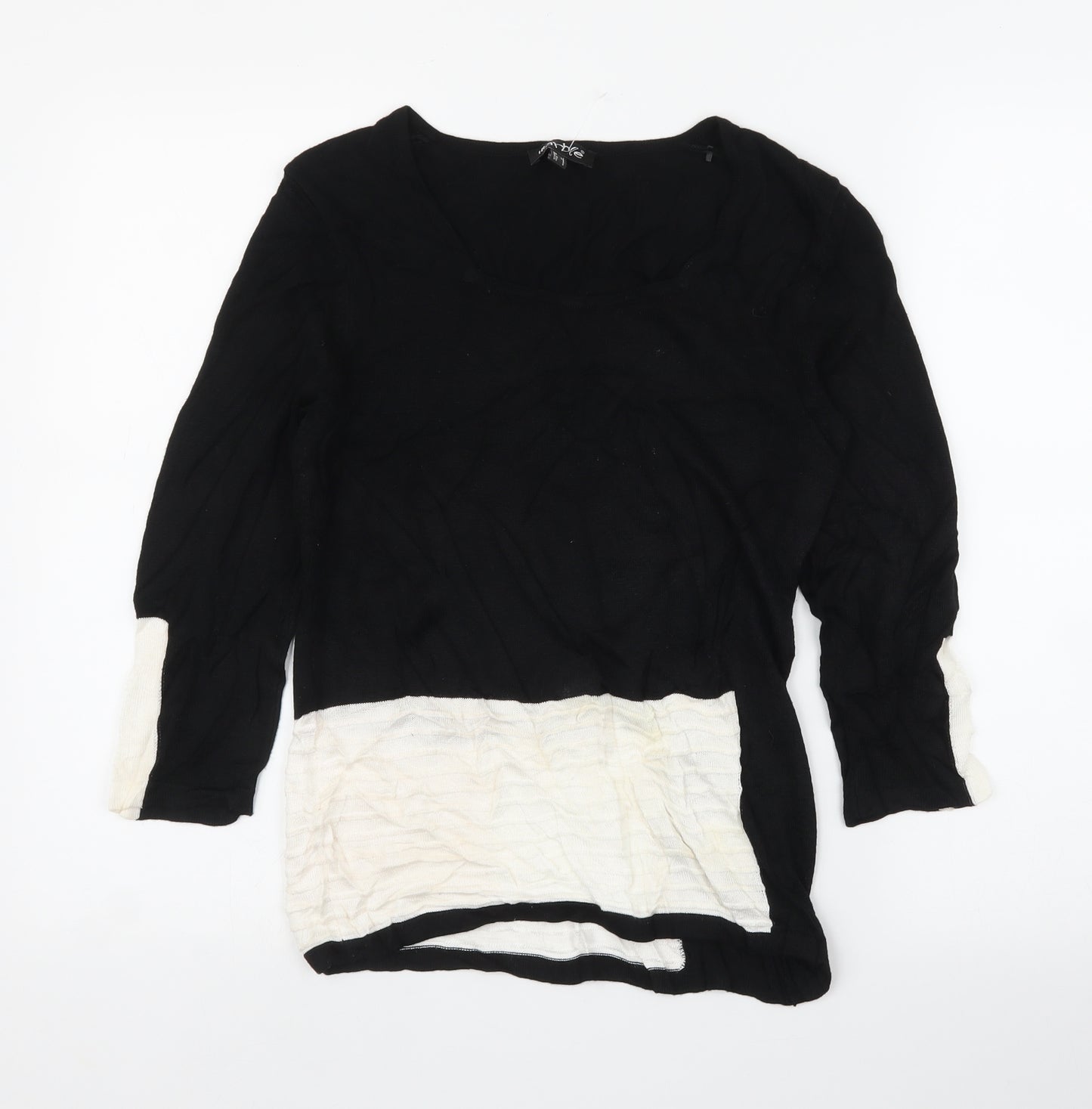 Warble Womens Black   Basic Blouse Size S