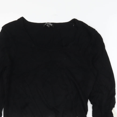 Warble Womens Black   Basic Blouse Size S