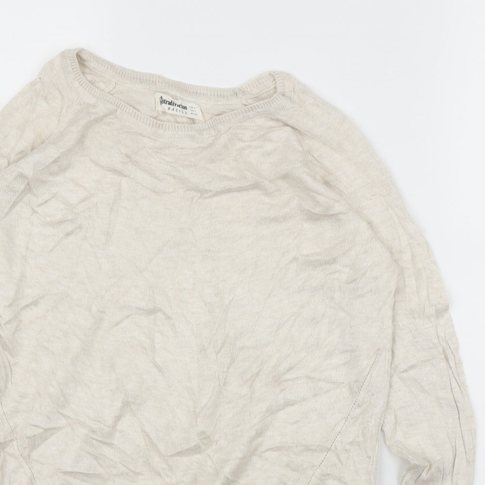 Stradavarius Womens Beige   Pullover Jumper Size S