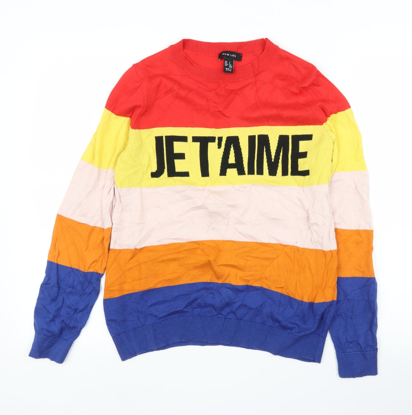 New Look Womens Multicoloured Striped  Pullover Jumper Size S