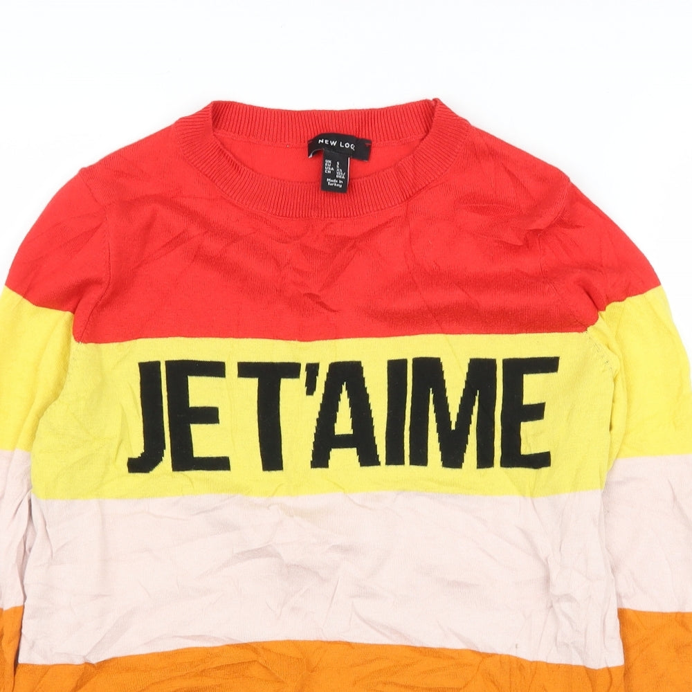 New Look Womens Multicoloured Striped  Pullover Jumper Size S