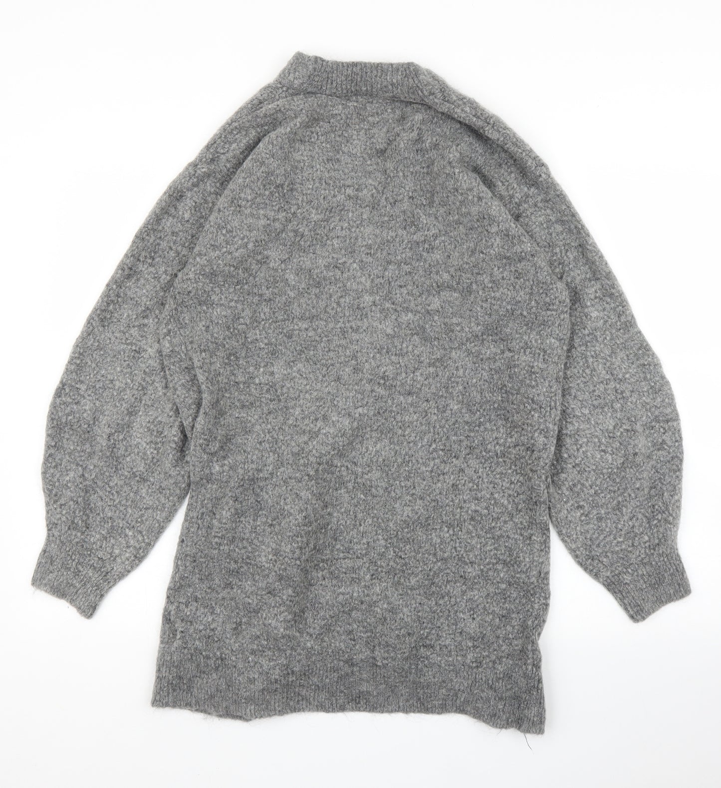 H&M Womens Grey   Cardigan Jumper Size M