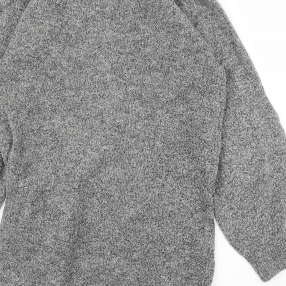 H&M Womens Grey   Cardigan Jumper Size M