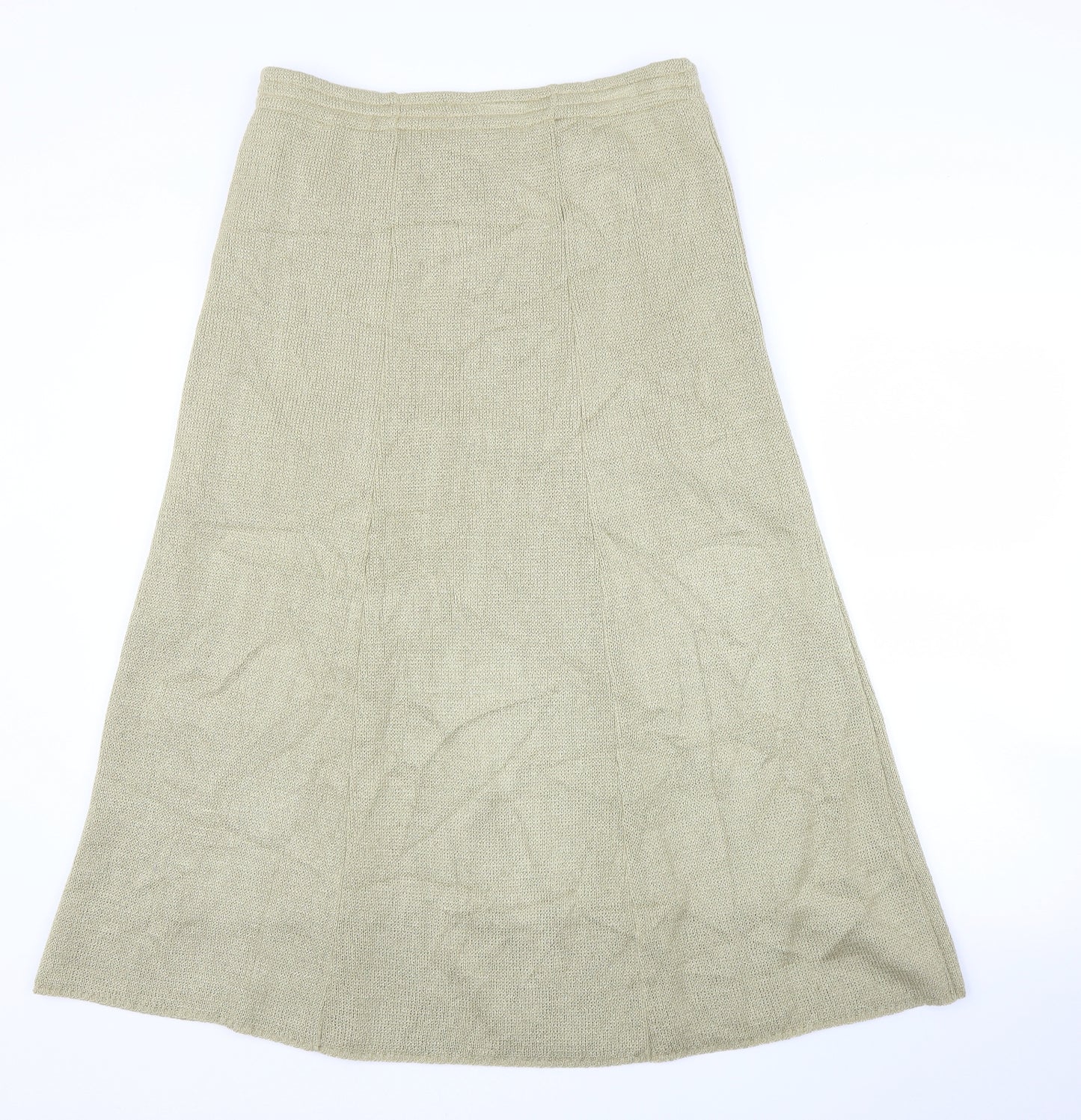 Reny Martan Womens Gold   A-Line Skirt Size 14