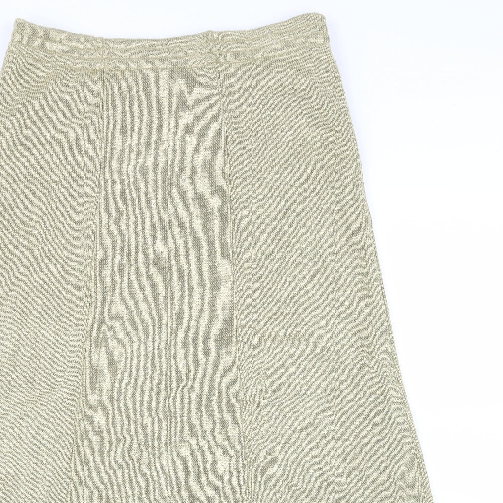 Reny Martan Womens Gold   A-Line Skirt Size 14
