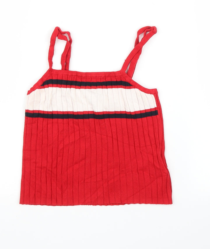 H&M Womens Red Striped  Camisole Blouse Size S