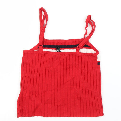 H&M Womens Red Striped  Camisole Blouse Size S