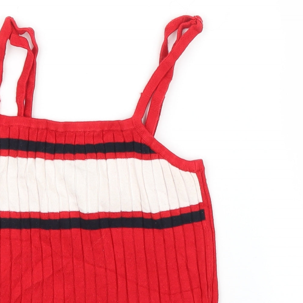 H&M Womens Red Striped  Camisole Blouse Size S