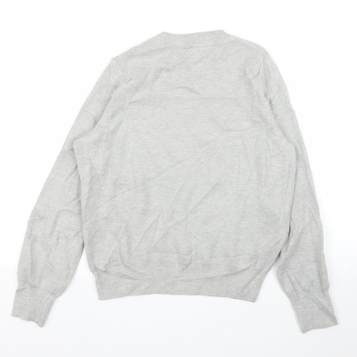 Topshop Womens Grey Floral  Pullover Jumper Size 6
